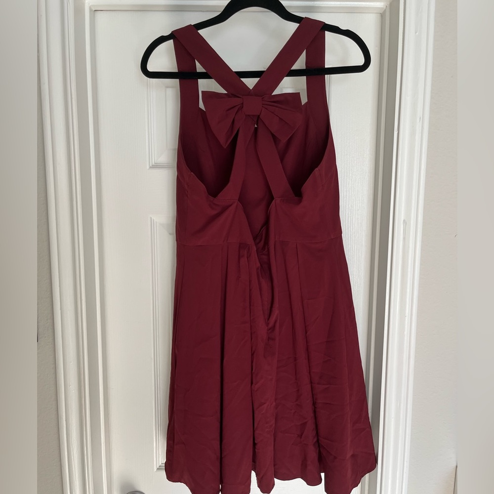 Maroon Game Day Bow Dress